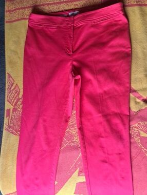 Charter Club Bright Coral Pink Slim Pants
